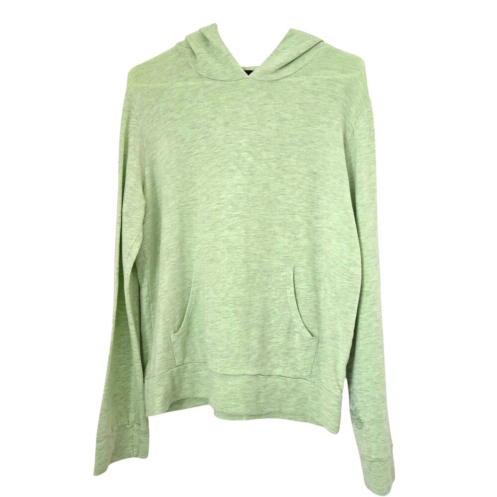Monrow Spring Green Supersoft Hoodie L Cozy Quiet Luxury Athleisure